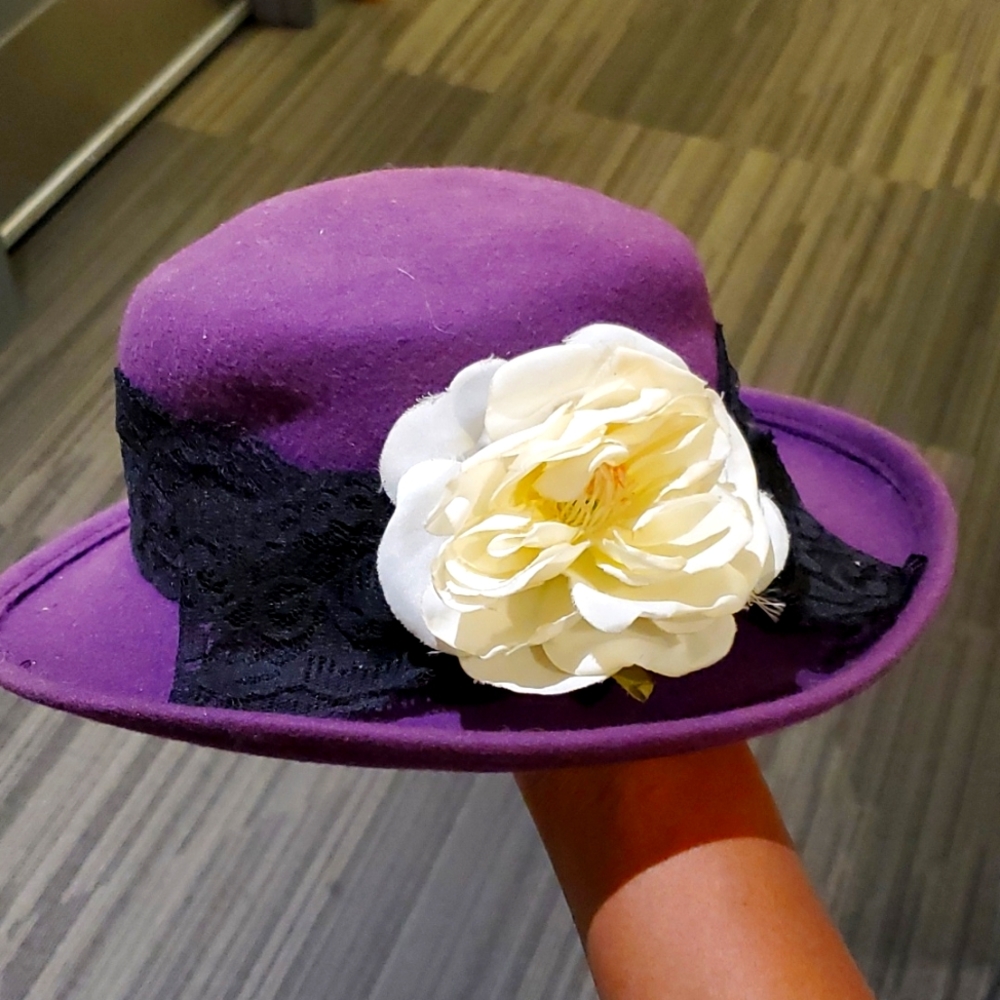 Purple wool hat